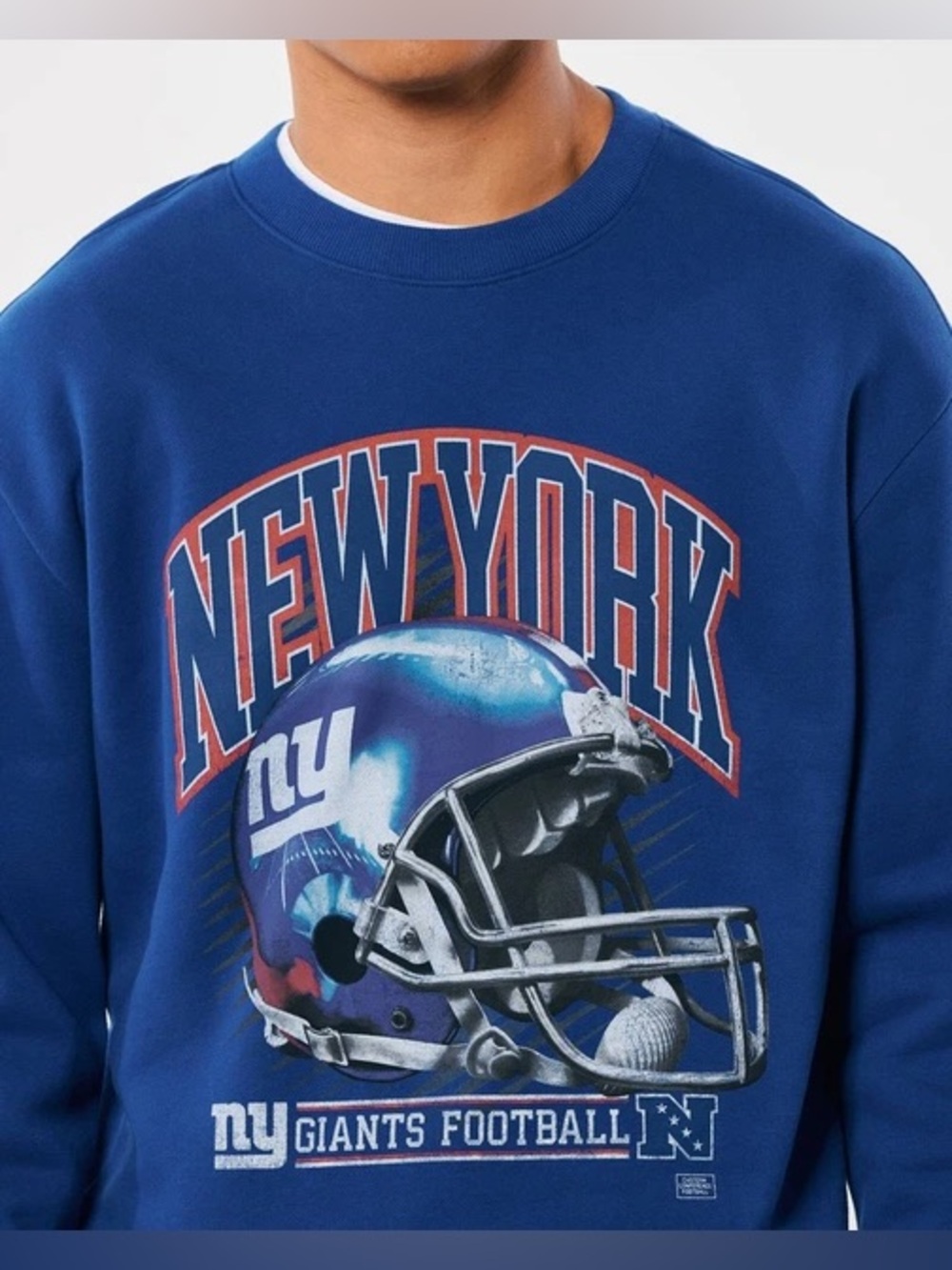 NFL APPAREL NEW YORK GIANTS BLUE GRAPHIC SWEATSHIRT